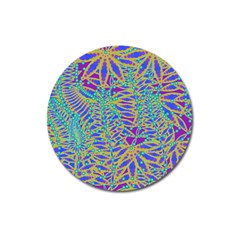 Abstract Floral Background Magnet 3  (round) by Nexatart