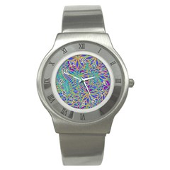 Abstract Floral Background Stainless Steel Watch by Nexatart