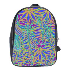 Abstract Floral Background School Bags(large)  by Nexatart