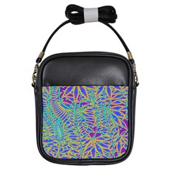 Abstract Floral Background Girls Sling Bags by Nexatart