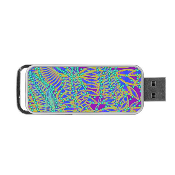 Abstract Floral Background Portable USB Flash (Two Sides)