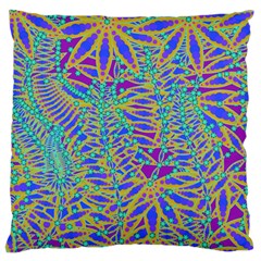 Abstract Floral Background Large Flano Cushion Case (one Side) by Nexatart