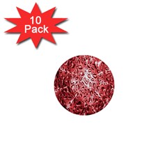 Water Drops Red 1  Mini Buttons (10 Pack)  by Nexatart