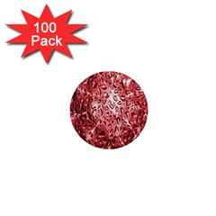 Water Drops Red 1  Mini Buttons (100 Pack)  by Nexatart