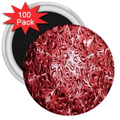 Water Drops Red 3  Magnets (100 Pack) by Nexatart