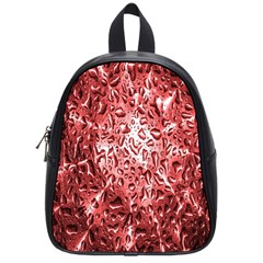 Water Drops Red School Bags (small)  by Nexatart