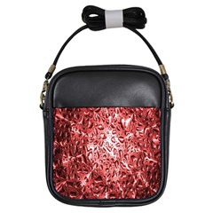 Water Drops Red Girls Sling Bags by Nexatart