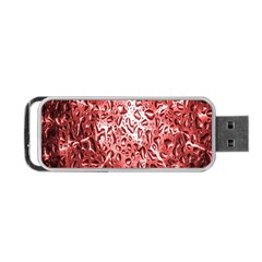 Water Drops Red Portable Usb Flash (one Side) by Nexatart