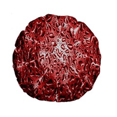 Water Drops Red Standard 15  Premium Round Cushions by Nexatart