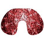 Water Drops Red Travel Neck Pillows Back