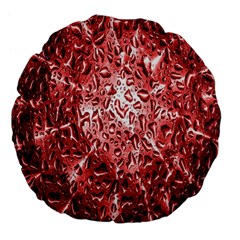 Water Drops Red Large 18  Premium Flano Round Cushions by Nexatart