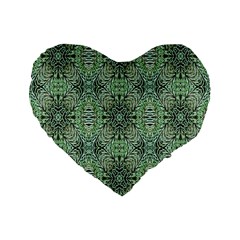 Seamless Abstraction Wallpaper Digital Computer Graphic Standard 16  Premium Flano Heart Shape Cushions by Nexatart