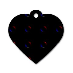 Tranquil Abstract Pattern Dog Tag Heart (two Sides) by Nexatart