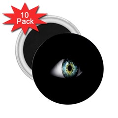 Eye On The Black Background 2 25  Magnets (10 Pack)  by Nexatart