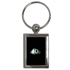 Eye On The Black Background Key Chains (rectangle)  by Nexatart