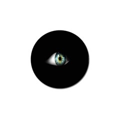 Eye On The Black Background Golf Ball Marker by Nexatart