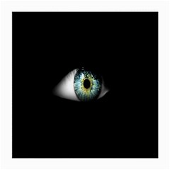 Eye On The Black Background Medium Glasses Cloth by Nexatart