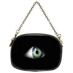 Eye On The Black Background Chain Purses (one Side)  by Nexatart