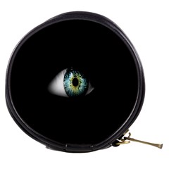 Eye On The Black Background Mini Makeup Bags by Nexatart