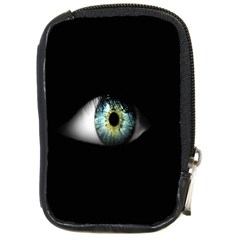 Eye On The Black Background Compact Camera Cases by Nexatart