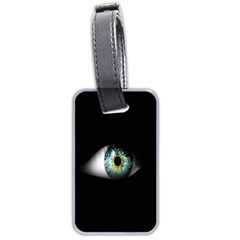 Eye On The Black Background Luggage Tags (two Sides) by Nexatart