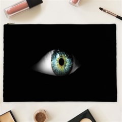 Eye On The Black Background Cosmetic Bag (xxl)  by Nexatart