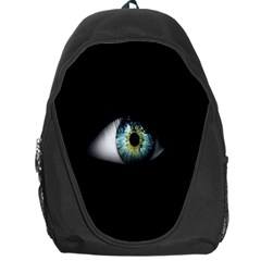 Eye On The Black Background Backpack Bag by Nexatart