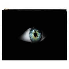 Eye On The Black Background Cosmetic Bag (xxxl)  by Nexatart