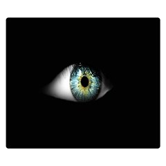 Eye On The Black Background Double Sided Flano Blanket (small)  by Nexatart