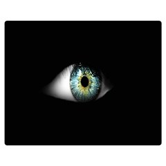 Eye On The Black Background Double Sided Flano Blanket (medium)  by Nexatart