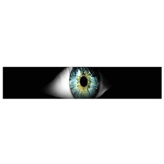 Eye On The Black Background Flano Scarf (small) by Nexatart