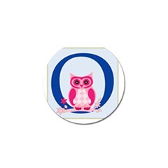 Alphabet Letter O With Owl Illustration Ideal For Teaching Kids Golf Ball Marker (4 Pack) by Nexatart