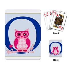 Alphabet Letter O With Owl Illustration Ideal For Teaching Kids Playing Card by Nexatart