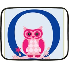 Alphabet Letter O With Owl Illustration Ideal For Teaching Kids Fleece Blanket (mini) by Nexatart