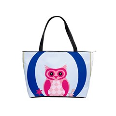 Alphabet Letter O With Owl Illustration Ideal For Teaching Kids Shoulder Handbags by Nexatart