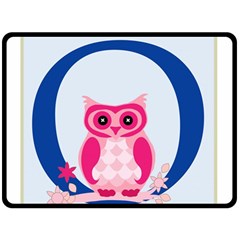 Alphabet Letter O With Owl Illustration Ideal For Teaching Kids Fleece Blanket (large)  by Nexatart