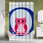 Alphabet Letter O With Owl Illustration Ideal For Teaching Kids Shower Curtain 48  x 72  (Small)  Curtain(48  X 72 ) - 42.18 x64.8  Curtain(48  X 72 )