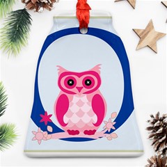 Alphabet Letter O With Owl Illustration Ideal For Teaching Kids Ornament (bell) by Nexatart