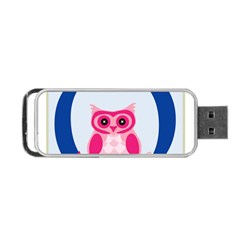 Alphabet Letter O With Owl Illustration Ideal For Teaching Kids Portable Usb Flash (one Side) by Nexatart