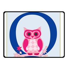 Alphabet Letter O With Owl Illustration Ideal For Teaching Kids Double Sided Fleece Blanket (small)  by Nexatart