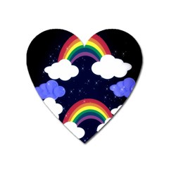 Rainbow Animation Heart Magnet by Nexatart