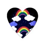 Rainbow Animation Heart Magnet Front