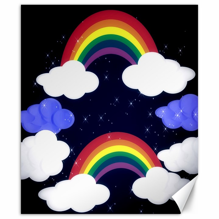 Rainbow Animation Canvas 20  x 24  