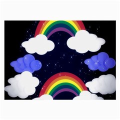 Rainbow Animation Large Glasses Cloth (2-side) by Nexatart