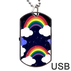 Rainbow Animation Dog Tag Usb Flash (two Sides) by Nexatart