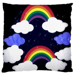 Rainbow Animation Large Cushion Case (one Side) by Nexatart