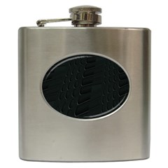 Abstract Clutter Hip Flask (6 Oz) by Nexatart