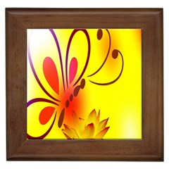 Butterfly Background Wallpaper Texture Framed Tiles by Nexatart