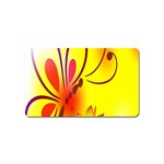 Butterfly Background Wallpaper Texture Magnet (Name Card) Front