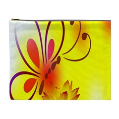 Butterfly Background Wallpaper Texture Cosmetic Bag (xl) by Nexatart